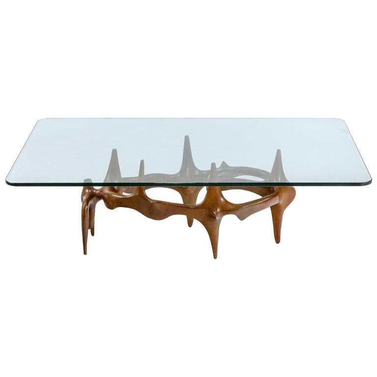 Exceptional Bronze Coffee Table By Victor Roman