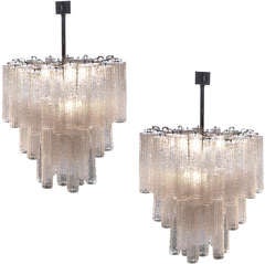 Pair Of Large Murano Chandeliers