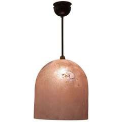 Vintage Light Fitting With Large Glass Shade By Barbini