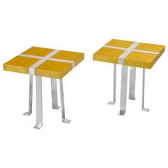 Pair of Side Tables by Garouste and Bonetti