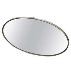 miroir mural encadré en nickel de Brasscrafters Gaddston des années 1920