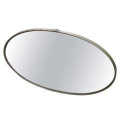 1920's Brasscrafters Gaddston Nickel Framed Wall Mirror