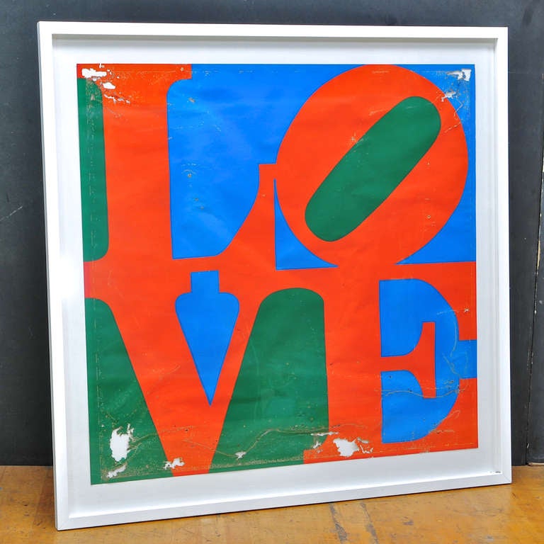 1970s Robert Indiana LOVE Serigraph Decay Modernist Pop Art Warhol Trilove NYC