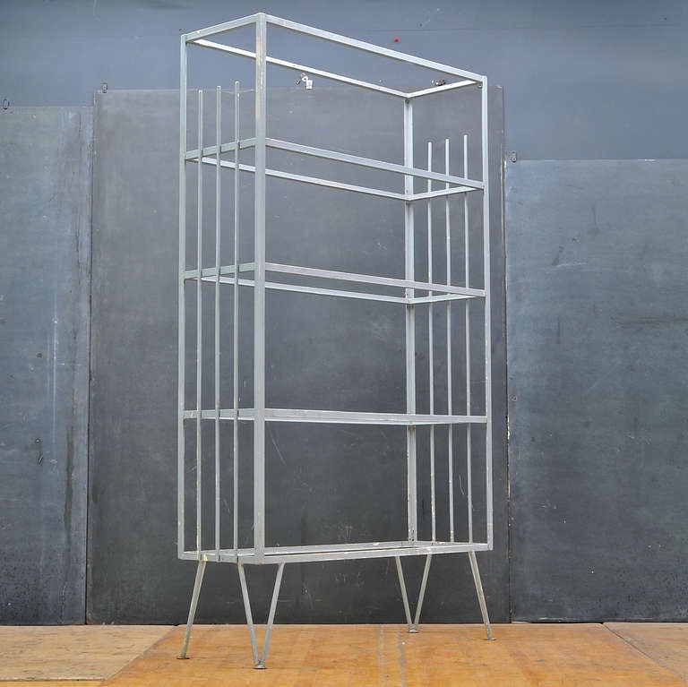 1930's Belgian Tubax Atomic Metal Rod Store Display Shelf Etagere