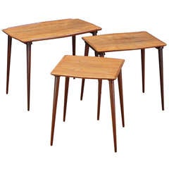 Hovmand Olsen for Mogens Kold Teak Nesting Tables, Set of Three