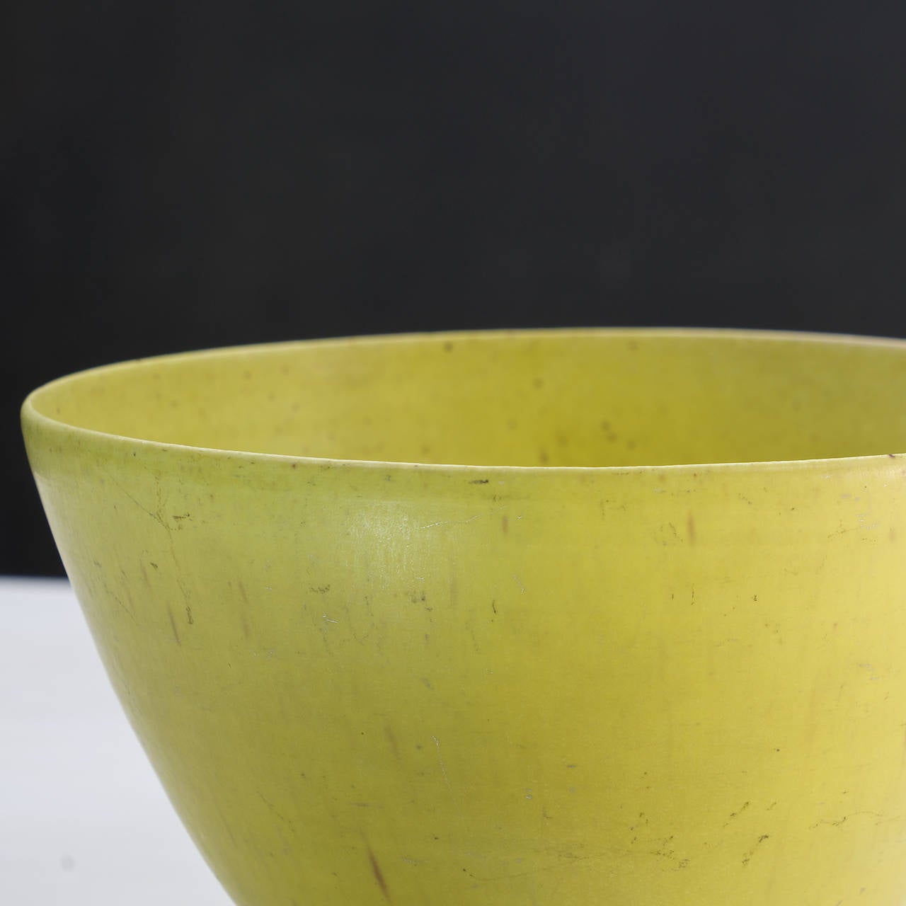 Fait main Vase et bol en céramique jaune citron tourné à la main Edith Heath Studio en vente