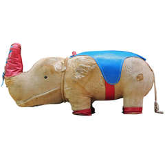 Vintage Renate Muller Rhinoceros Oversized Stuffed Animal