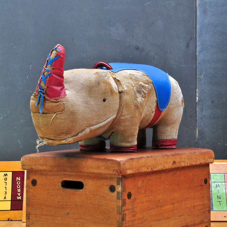 Mid-Century Modern Renate Muller Rhinoceros Oversized Stuffed Animal