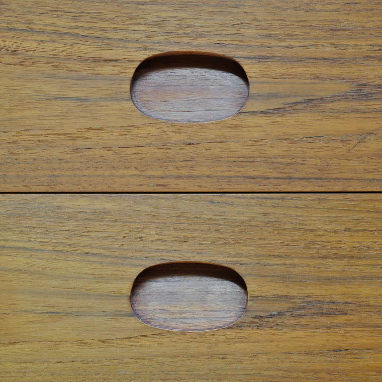 1950's Vitre' Tall Teak Chest of Drawers Danish Mid-Century Modern In Excellent Condition In Hyattsville, MD