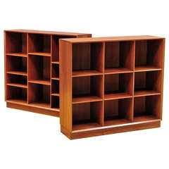 Peter Hvidt Soborg Mobler Denmark Teak Petite Bookcase Storage Cabinets