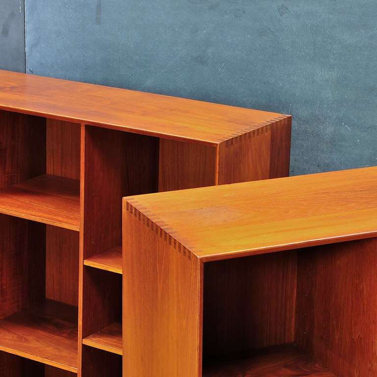 Peter Hvidt Soborg Mobler Denmark Teak Petite Bookcase Storage Cabinets 1