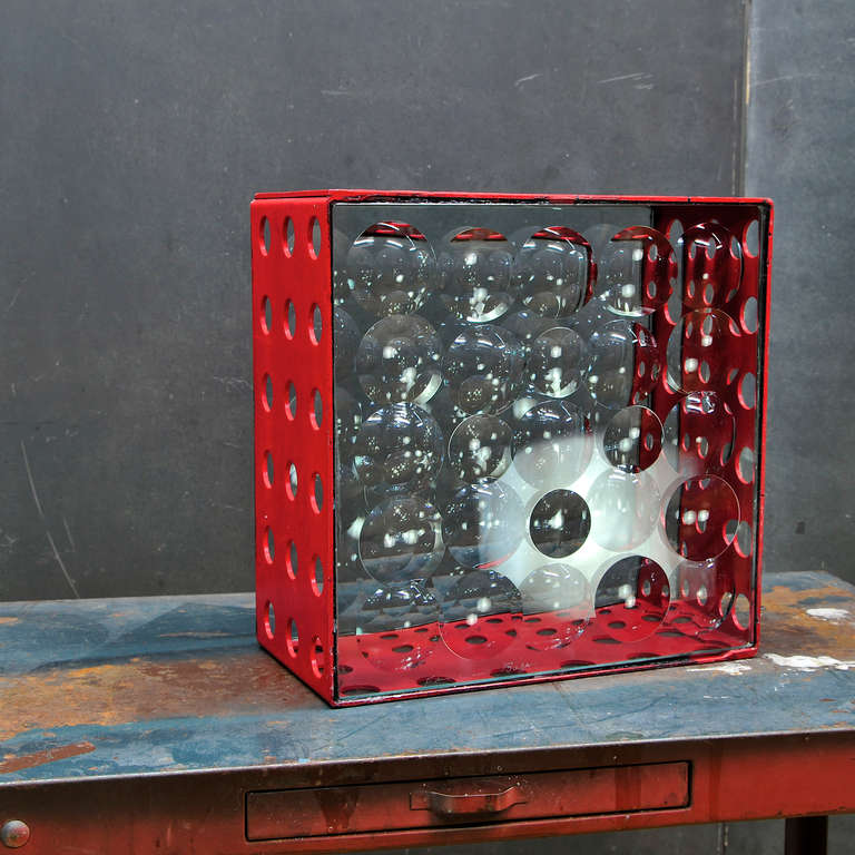 Moderno Feliciano Bejar Caja De Jano Bubble Box Magiscopio Rifrazione Scultura Op Art in vendita