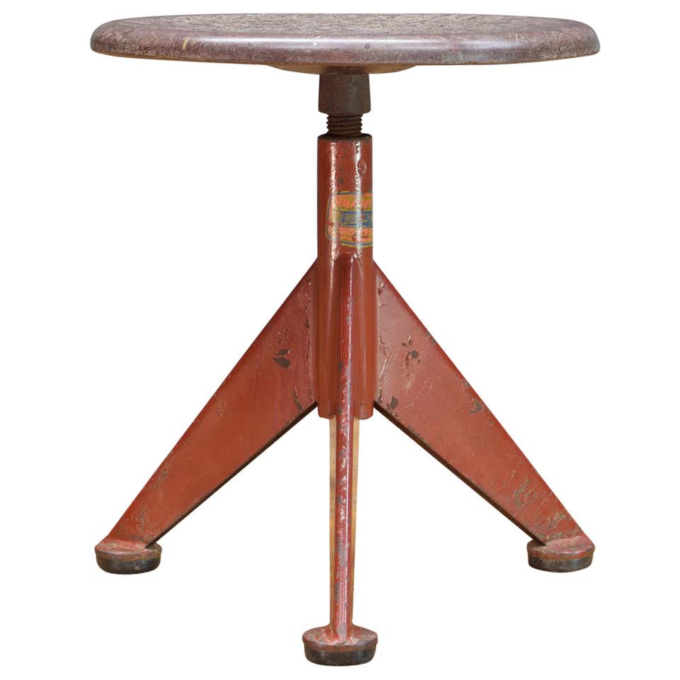 1930's Vintage Industrial Westinghouse Factory Bar Stool Chairs Pair at ...