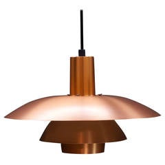 Vintage Poul Henningsen Copper Plate PH4 Pendant Lamp