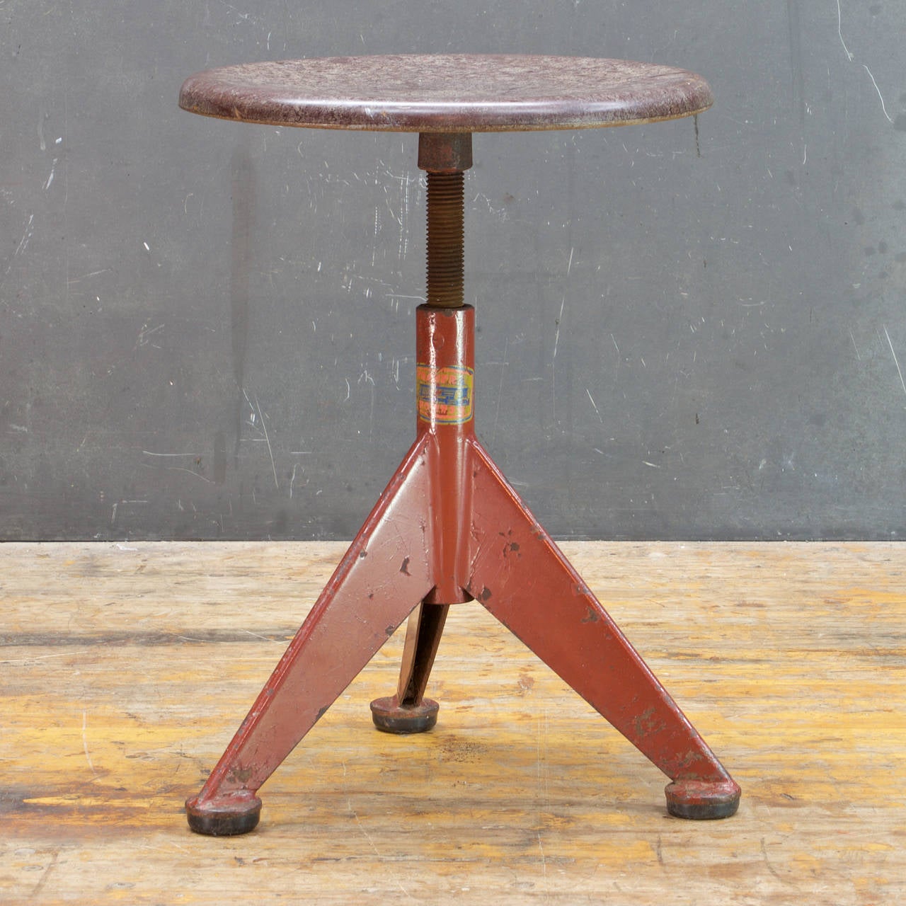 Vintage Industrial Bakelite Artist Painters Work Stool by AB Odelberg