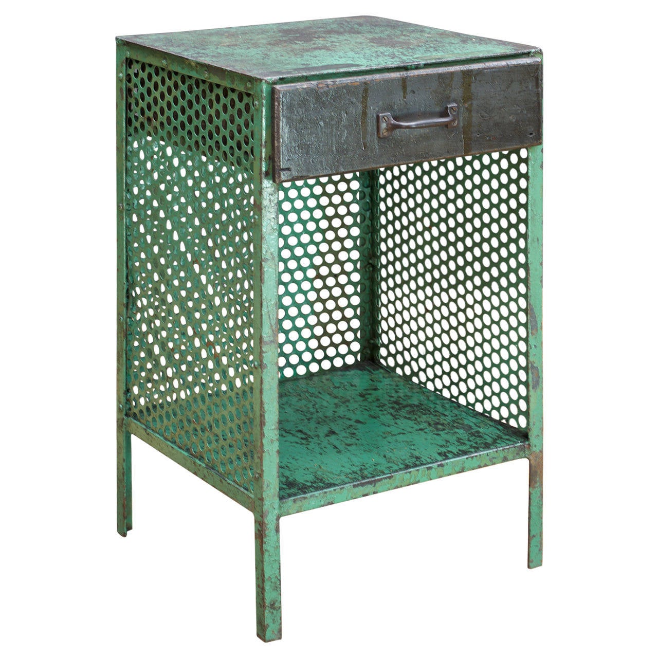 1930s FactoryMade Perforated Metal Bedside at 1stDibs