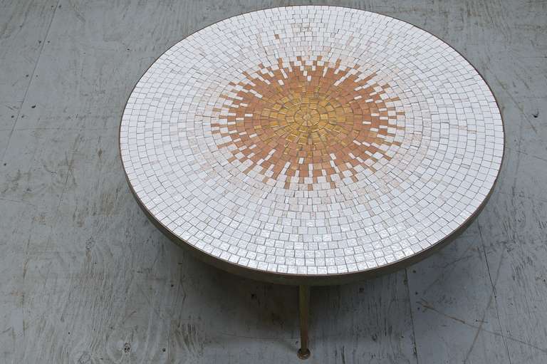 Mid-Century Modern Gio Ponti Sunburst Tile Coffee Table