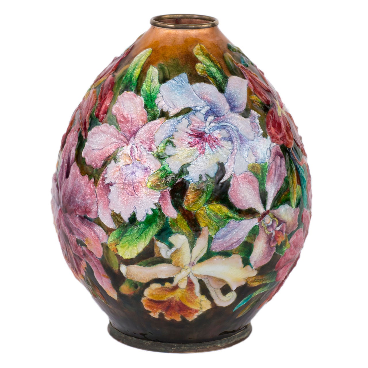 Art Nouveau Floral Vase by Camille Faure