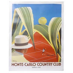 Retro Monte Carlo Country Club Poster