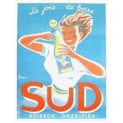 Vintage Sud Boisson Gazéifiée Poster