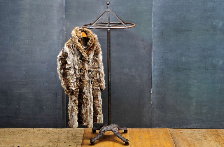 Massive Victorian Bespoke Iron Garment Store Display Clothes Rack at