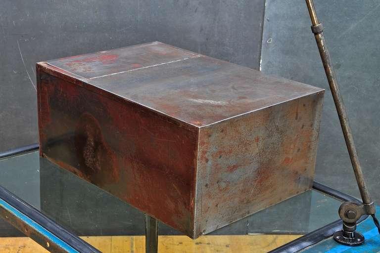 Vintage Industrial Machinists Atelier Petite Tabletop Cabinet 1