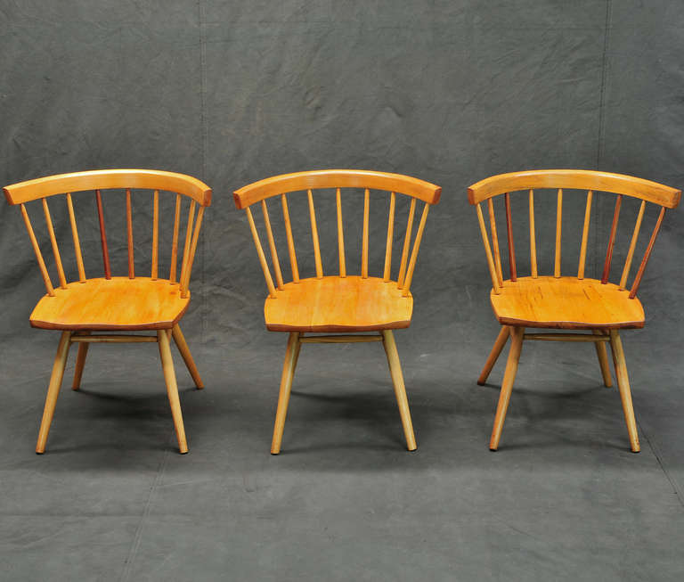 Mid-Century Modern George Nakashima Knoll N19 Straight Chairs