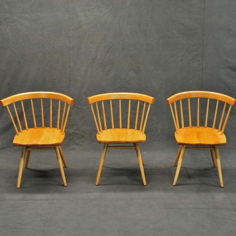 American George Nakashima Knoll N19 Straight Chairs