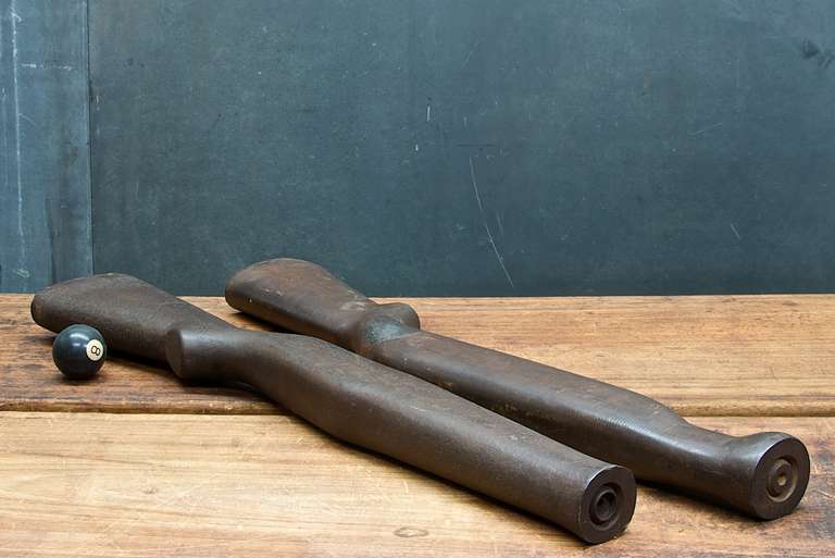 Américain 1930s Vintage Solid Cast Iron Sachs Carbine Rifle Gun Molds Industrial Factory en vente