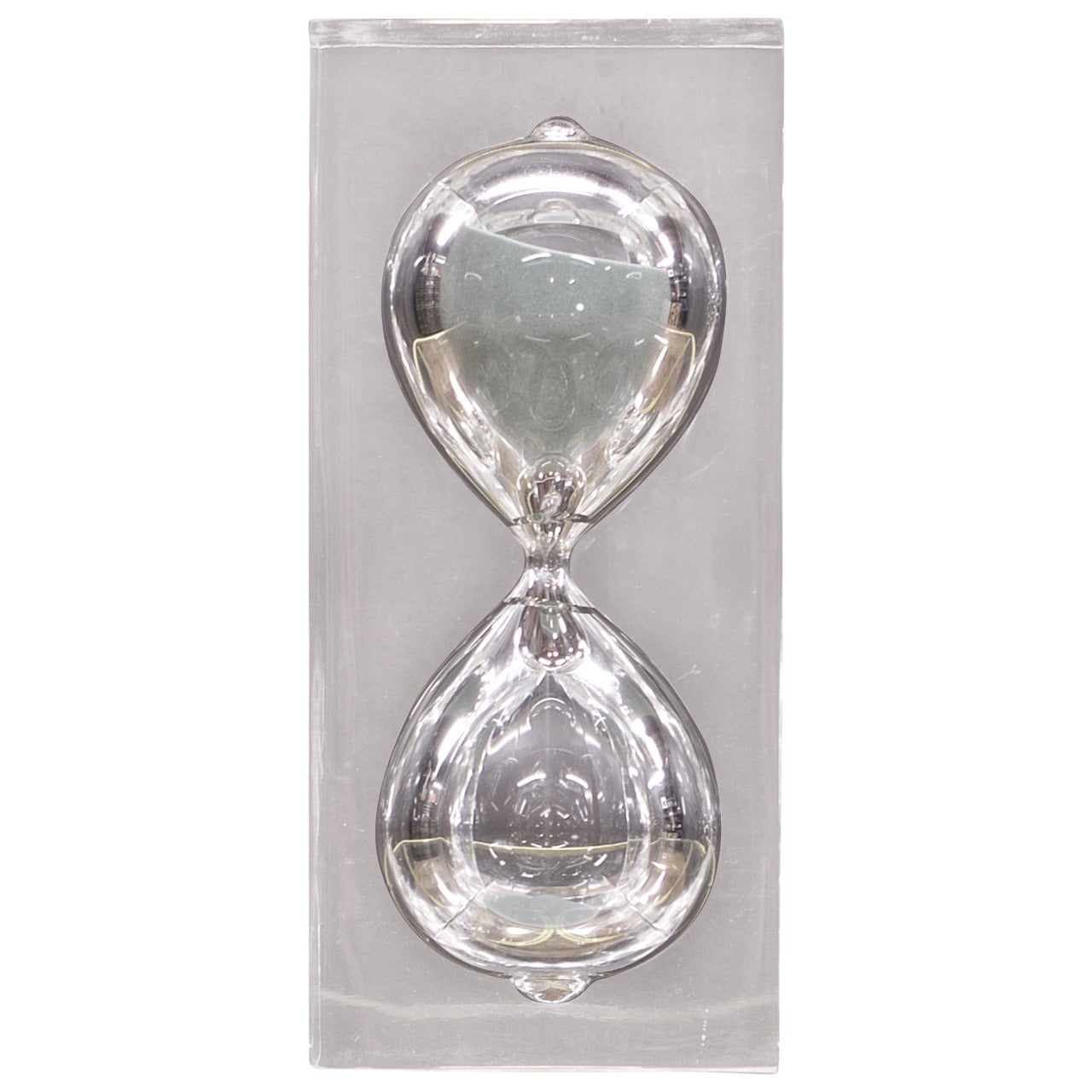 1970s Large Lucite Hourglass