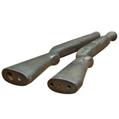 Moldes de fusil de carabina Sachs de hierro fundido macizo de la década de 1930 Fábrica industrial