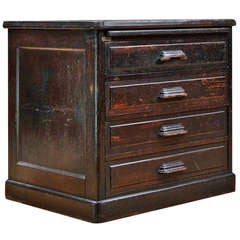 Antique Turn of Century Post Office Clerks Atelier Chest Drawers Writing Desk