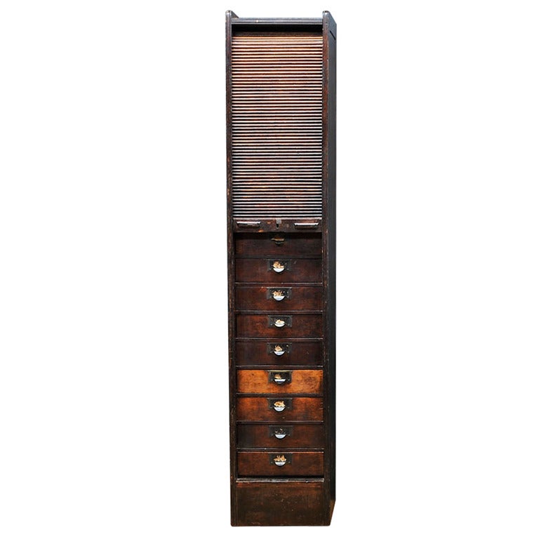 1880's Globe Shaw Walker Monumental Oak Tambour Door Roll Top Tall 1880's Globe Shaw Walker Monumental Oak Tambour Door Roll Top Tall File Cabinet 1 - 1880's Globe Shaw Walker Monumental Oak Tambour Door Roll Top Tall