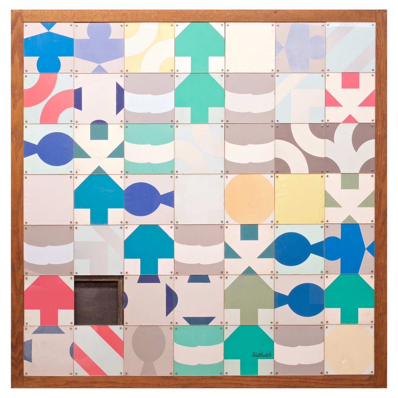 Pop Art Moveable Painting Wall Art Hanging in manner of Vera Neumann