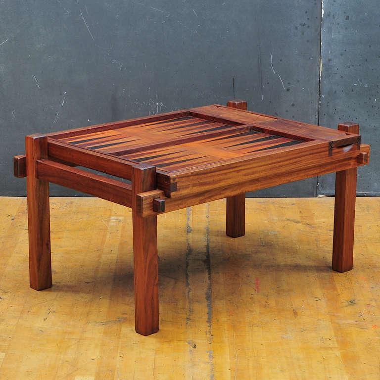 vintage backgammon table