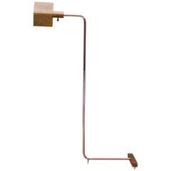 Cedric Hartman Patinated Brass Swivel S Floor Reading Lamp