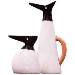 Edmund Ronaky Jaru California Art Pottery Seabird Vessels 4