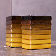 1950s Italian Ceramic Sculptural Bookends