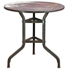 1910s Vintage Industrial Toledo Metals Company Factory Break Table
