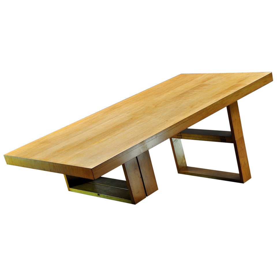 Taylor Van Keppel Green Maple Camel Transformer Dining-Coffee Table