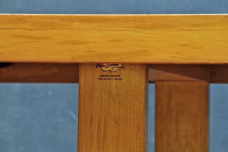 American Taylor Van Keppel Green Maple Camel Transformer Dining-Coffee Table
