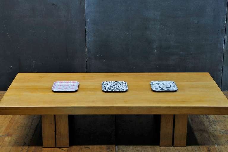 Taylor Van Keppel Green Maple Camel Transformer Dining-Coffee Table In Good Condition In Hyattsville, MD