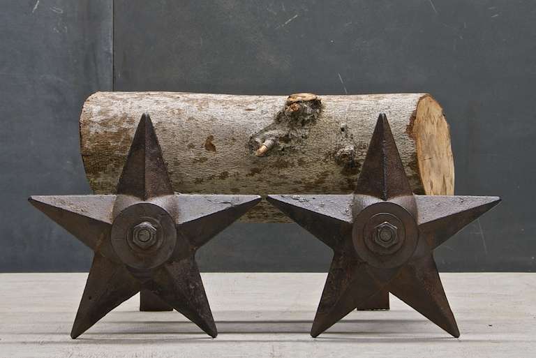 antique cast iron building stars