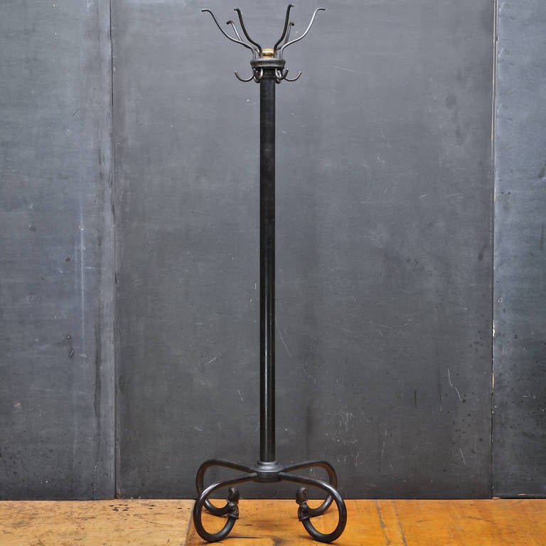 High Victorian Le Fleur Iron Coat & Hat Rack