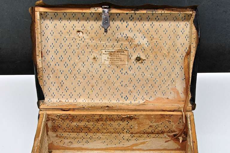 1810s Federal Period Leather Document Box by Robert Burr 2