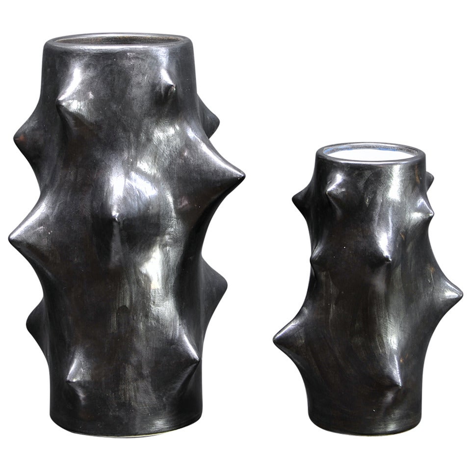Knud Basse for Michael Andersen Ceramic Thorn Vases Axel Salto Style