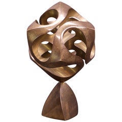 Charles O. Perry Cassini Bronze MIT Mathematical Geometric Desk Sculpture #80