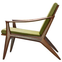 Rare Per Oie Scandinavian Mid-Century Modern Easy Arm Lounge Chair