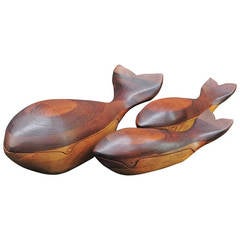 Rare Deborah Bump Staved Whale Jewelry Box Sculptures 6