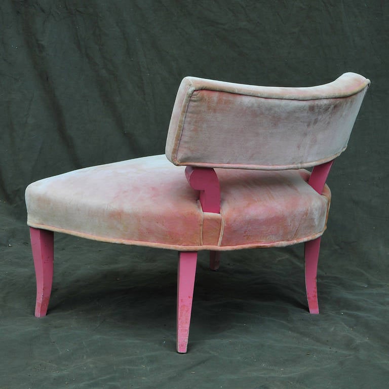 Pink Velveteen Lady Slipper Chairs William 